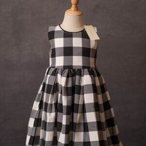 Trish Scully Buffalo Plaid black and white dress
